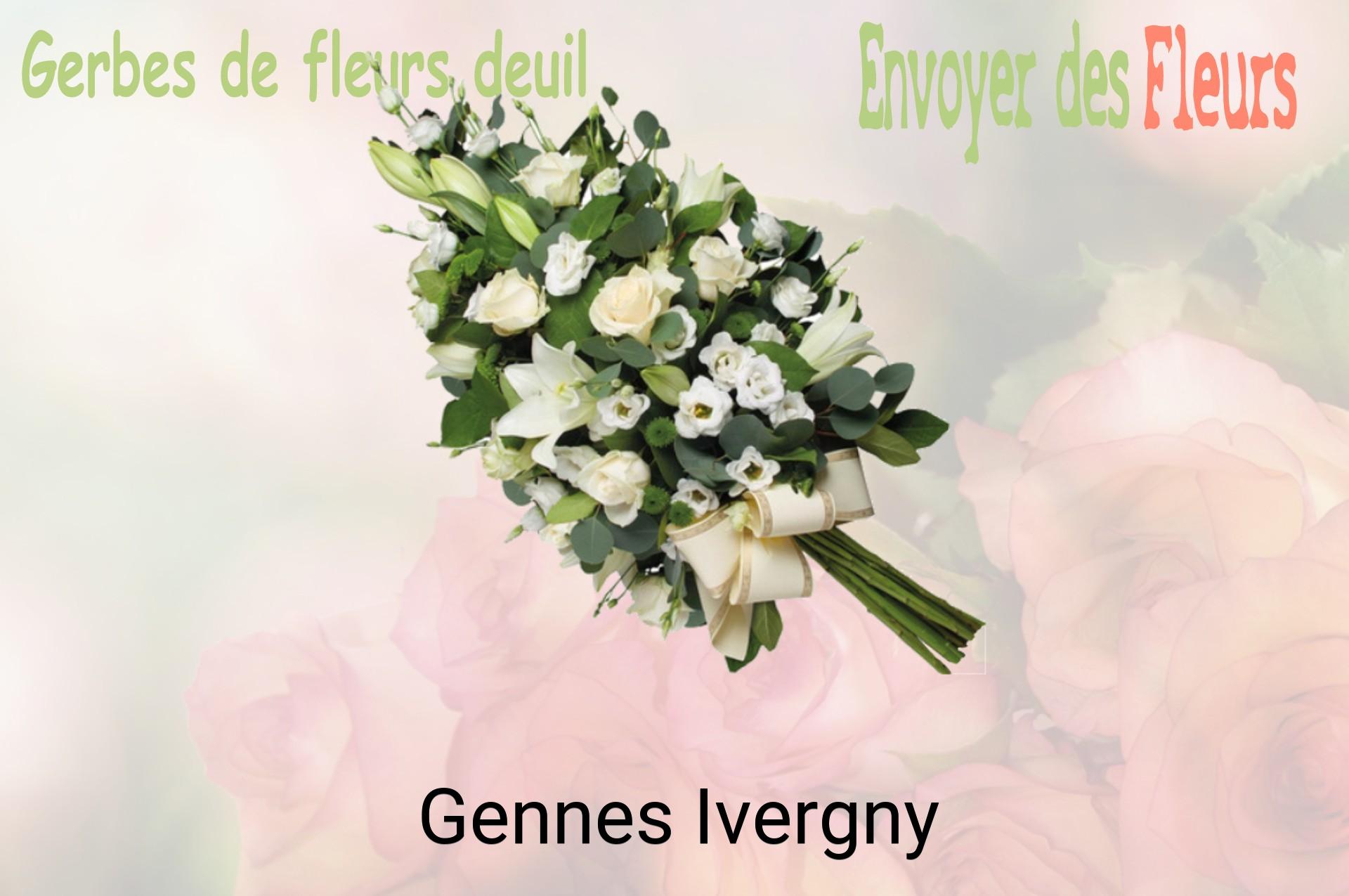 Gerbe de fleurs de deuil livrée à Gennes-Ivergny